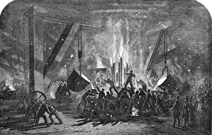 British Shipbuilding History Drucke: Casting a Monster Cylinder, at Messrs