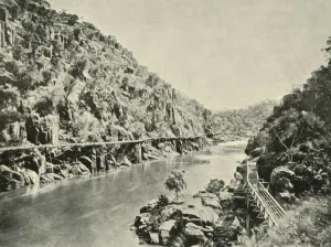 Federated Australia Images Drucke: In the Cataract Gorge, 1901. Creator: Unknown