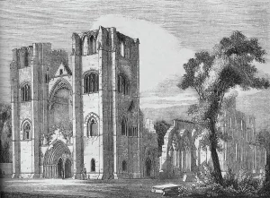Scottish Ruins Drucke: Cathedral of Elgin, 1845