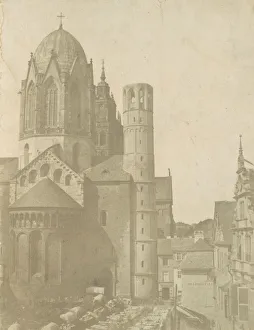 Catholic Cathedrals In Europe Drucke: [Cathedral at Mainz], ca. 1852. Creator: Unknown