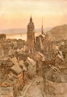 River Seine France Drucke: Caudebec en Caux, 1901, (c1902). Creator: Unknown