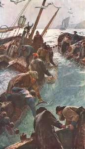 Wie wir die Pilcharden fingen, 1895, (c1902). Schöpfer unbekannt