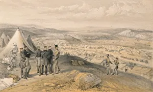 Crimean War Lithograph Drucke: Cavalry Camp, 1856