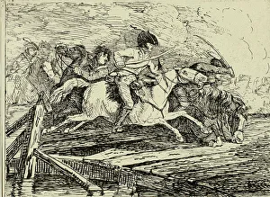 Heritage Art From Switzerland Drucke: Cavalry Charging, from the first issue of Specimens of Polyautography