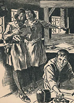 William Caxton Drucke: Caxton in his Printing Shop, c1907