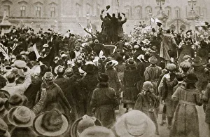 Feiernden Abschluss des Ersten Weltkriegs in London im November 1918