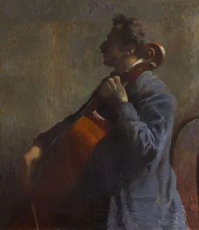Italian Musician Portrait Drucke: Cellist