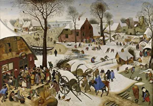 Virgin Mary Painting Drucke: The Census at Bethlehem (The Numbering at Bethlehem)