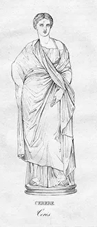 Roman Goddess Art Drucke: Ceres (Ceres), c1850