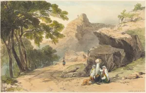 Hand Colored Lithograph Art Drucke: Cervara. Creator: Edward Lear