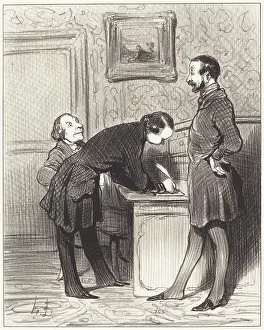 Honore Daumier Artwork Drucke: C'est bien parce que c'est votre ami
