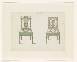 Zwei Stühle, um 1780-um 1785 von unbekannter Hand geschaffen