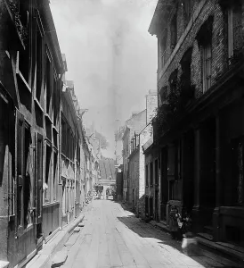 Historic Building Exterior Photography Drucke: Champlain St. Quebec, between 1890 and 1901. Creator: Unknown