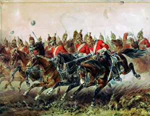 Bildende Kunst Drucke: Die Ladung der Leichtbrigade während des Gefechts von Balaklava im Jahr 1854