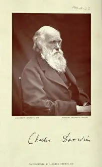 Charles Darwin Drucke: Charles Robert Darwin. Creator: Leonard Darwin