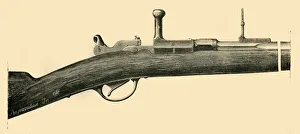 French Military Equipment Drucke: Chassepot Breech-Loader - Elevation, c1872. Creator: Unknown