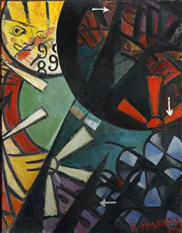 Bahnradstrecke (Roulette), 1915. Ersteller: Mayakowski, Wladimir Wladimirowitsch (1893-1930)