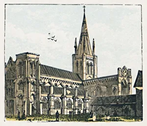 Chichester Cathedral Drucke: Chichester, c1910
