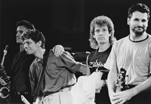 Chick Corea mit Eric Marienthal und Dave Weckl sowie John Patitucci beim Norwich Jazz Festival im Jahr 1990; Erfinder: Brian Foskett