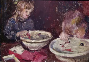 Kinder spielen, wahrscheinlich 1908. Künstler: Hans Heyerdahl
