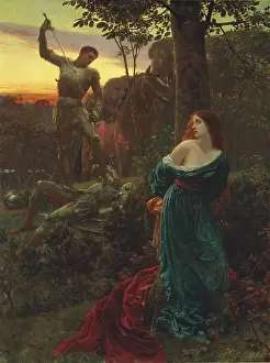 Pre Raphaelite Brotherhood Artists Drucke: Chivalry, 1885. Creator: Dicksee, Sir Frank (1853-1928)
