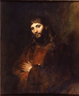 Drucke von Christ mit gefalteten Armen, 1656-1661. Im Bestand der The Hyde Collection Rembrandt Drucke: Rembrandt mit gefalteten Armen, 1656 - 1661. Künstler: Rembrandt van Rijn (1606 - 1669)