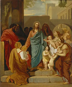 Karl der Heilige segnet die Kinder, 1824. Künstler: Briullov, Karl Pawlowitsch (1799-1852)