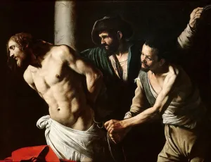 Calvary Scene Painting Drucke: Christ at the Column, ca 1607