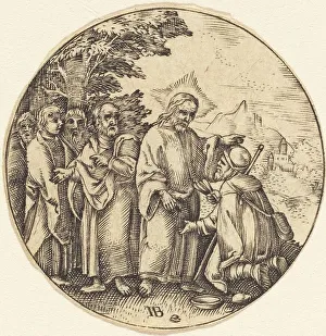 Black And White Christian Art Drucke: Christ Consoling the Centurion. Creator: Unknown