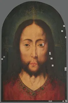 Male Portrait With Beard Drucke: Christ, after Dirck Bouts. Creator: Unknown