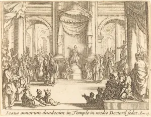Christ im Streit mit den Ärzten, 1635; Künstler: Jacques Callot