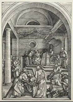 Renaissance Heritage Images Drucke: Christ Disputing with Doctors, c