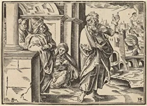Christus erzählt seinen Jüngern von dem Letzturteil, veröffentlicht 1630. Künstler: Christoph Maurer