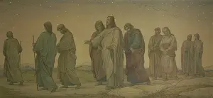 Eduard Von Steinle Artwork Drucke: Christ walking with the disciples, (first composition), 1862. Creator: Eduard von Steinle
