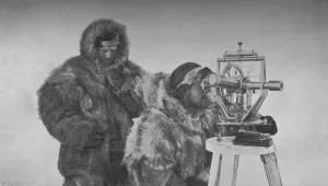 Polar Expedition Drucke: A Chronometer-Observation with the Theodolite, c1893-1896, (1897)