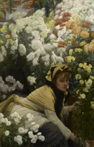 Fine Art Flowers Drucke: Chrysanthemums, c. 1875