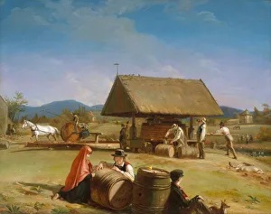Drucke von Zitzenherstellung, 1840-41 William Sidney Mount Drucke: Zitronensaftherstellung, 1840-41. Schöpferin/Erfinder: William Sidney Mount