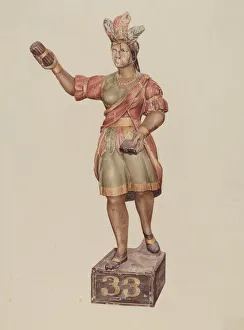 Zigarettenlager-Indianus, 1935/1942. Erfinderin: Rosamond P Gray