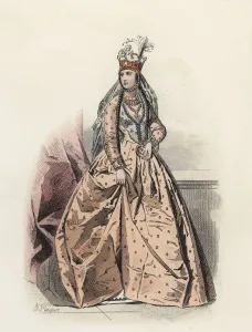 Kaukasus-Prinzessin im modernen Zeitalter farbige Steindrucke 1870