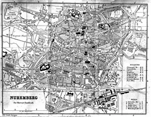 Stadtplan - Nürnberg, 1900. Ersteller: Unbekannt.