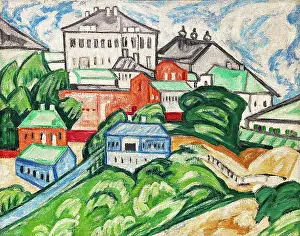 Russian Avant Garde Images Drucke: Cityscape, 1912. Creator: Rozanova, Olga Vladimirovna (1886-1918)