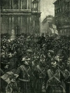 British Army In South Africa Drucke: The C.I.V.'s Marching Down Ludgate Hill