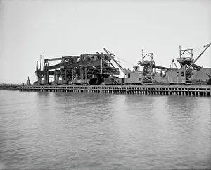 American Industrial History Drucke: Clam shell ore unloading plant, Conneaut, Ohio, ca 1900. Creator: Unknown