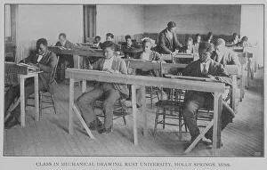 American Education History Drucke: Class in mechanical drawing, Rust University, Holly Springs, Miss. 1902. Creator: Unknown