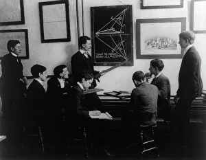 Klasse der festen Geometrie, Handwerkunterricht (1899?). Erstellerin: Frances Benjamin Johnston
