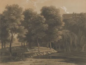 Classical Landscape Paintings Drucke: Classical Landscape with a Shepherd, 1803. Creator: Jean-Victor Bertin