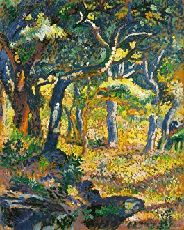 Pointillism Paintings Drucke: Clearing in Provence, c. 1906