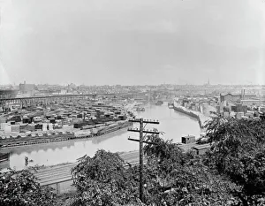 Black And White Aerial View Drucke: The Cleveland Flats, c1901. Creator: Unknown