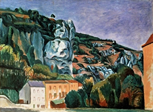Fauvism Movement Artists Drucke: Cliffs, 1912. Creator: Andre Derain. Cliffs, 1912. Creator: Andre Derain