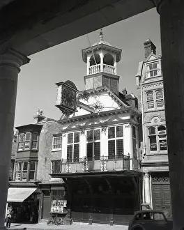 British Landmarks Drucke: Clock tower, Guildford, Surrey, c1955. Creator: Arthur Charles Kirby Ware